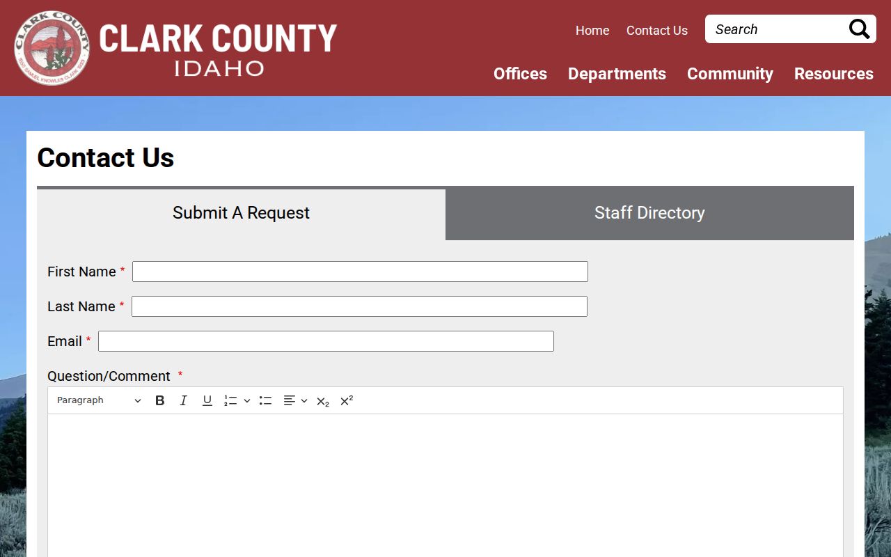 Clark County criminal history county officials contact directory